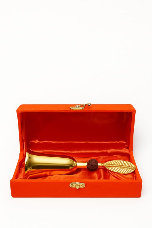 Rudraksh Bell for Home Pooja Mandir Temple, Gold  50% off